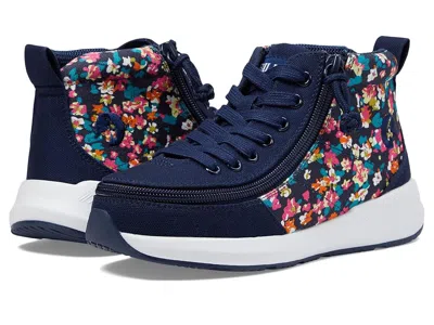 Billy Footwear Billy Goat Classic High (little Kid/big Kid) Kids Shoes Navy Floral : 7 Big Kid Xw, Textile In Multi