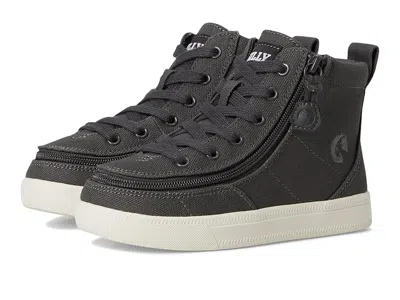 Billy Footwear Classic Lace High (toddler) Kid's Shoes Charcoal/white : 9 Toddler M, Canvas In Black