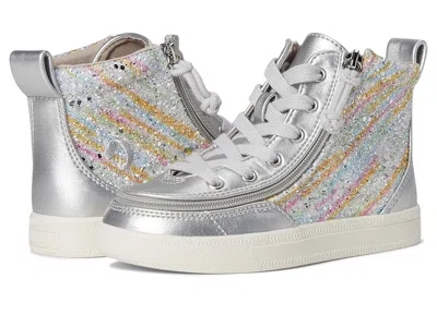Billy Footwear Classic Lace High (toddler) Kid's Shoes Silver Rainbow : 10 Toddler M, Canvas In Multi