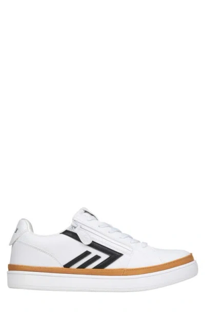 Billy Footwear Classic Low Double Zip Sneaker In White
