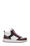 Billy Footwear Comfort Double Zip High Top Sneaker In Burgundy