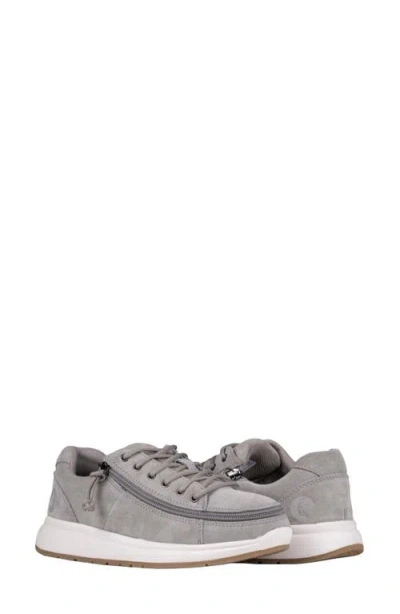 Billy Footwear Comfort Leather Lo Sneaker In Grey Suede