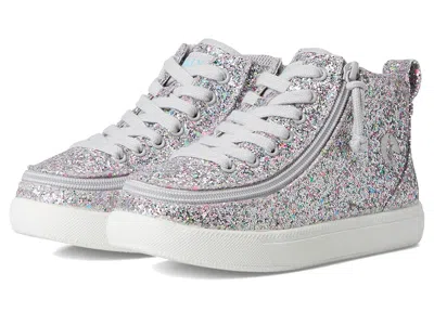 Billy Footwear Glitter Billy Classic D|r Ii High (little Kid/big Kid) Kid's Shoes Silver : 4 Big Kid Xw, Textile