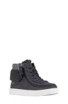 Billy Footwear Kids' Classic High Top Sneaker In Charcoal Grey