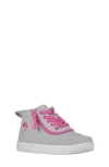 Billy Footwear Kids' Classic D|r High Top Sneaker In Grey/pink
