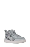 Billy Footwear Kids' Classic D|r High Top Sneaker In Silver Streak