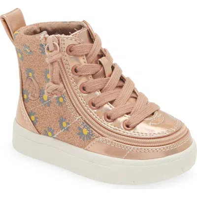 Billy Footwear Kids' Classic Glitter High Top Sneaker In Pink