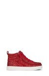 Billy Footwear Kids' Wicked Ruby Red Glitz High Top Sneaker In Multi