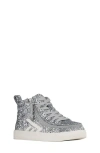 Billy Footwear Kids' Wicked Silver Glitz High Top Sneaker In Multi