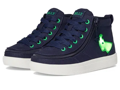 Billy Footwear Light Ups Billy Classic D|r High (toddler) Kid's Shoes Navy/green : 10 Toddler M, Textile In Blue