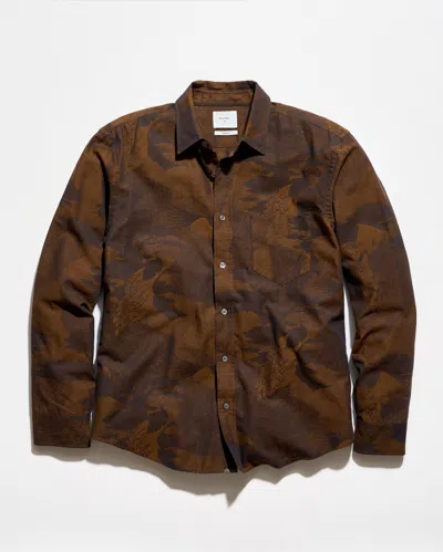 Billy Reid Archive Peacock Cypress Shirt In Brown Multi
