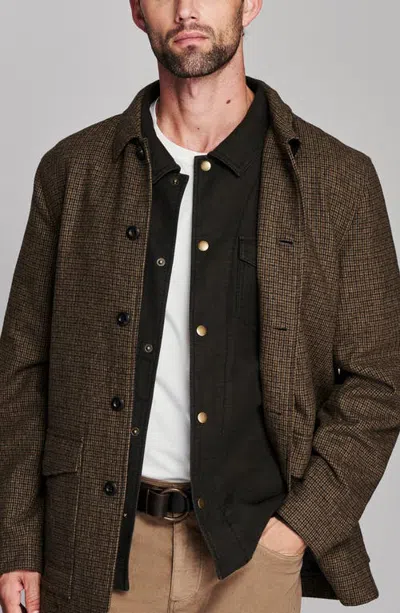 Billy Reid Bennet Houndstooth Overcoat In Green