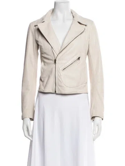 Pre-owned Billy Reid Biker Jacket In Neutrals