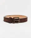 Billy Reid Billy's Suede Belt In Brown