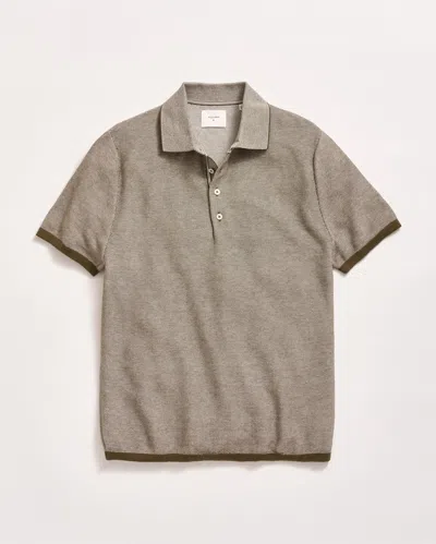 Billy Reid Birdseye Pique Sweater Polo