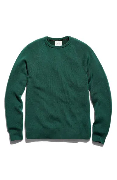 Billy Reid Bishop Rib Wool & Cotton Sweater In Frosty Spruce