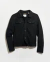 Billy Reid Boiled Wool Trucker Jacket In Black