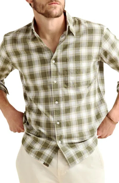 Billy Reid Bold Plaid Button-up Shirt In Green