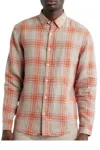 Billy Reid John Standard Fit Plaid Linen Button-up Shirt In Multi