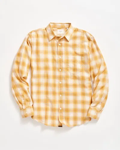 Billy Reid Bold Shadow Plaid Cypress Shirt - Wheat