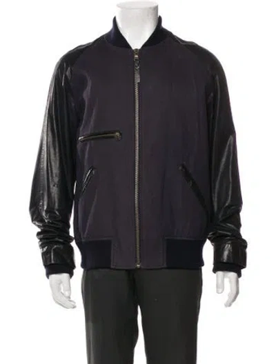 Pre-owned Billy Reid Bomber Jacket In Blue