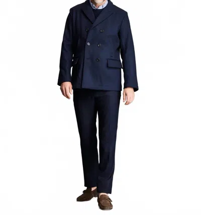 Billy Reid Bond Peacoat In Kilata Navy In Blue