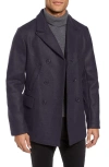 Billy Reid Bond Wool Blend Peacoat In Blue