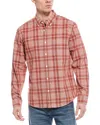 Billy Reid John Standard Fit Plaid Linen Button-up Shirt In Red