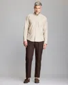 Billy Reid Bradley Gordon X  Pelican Melange Wilson Shirt In Brown