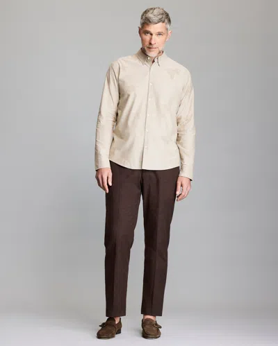 Billy Reid Bradley Gordon X  Pelican Melange Wilson Shirt In Brown