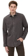 Billy Reid Brushed Double Window Plaid Hutcheson Asphalt Multi In Brown