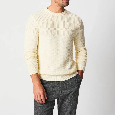 Billy Reid Cable Crewneck Sweater In White