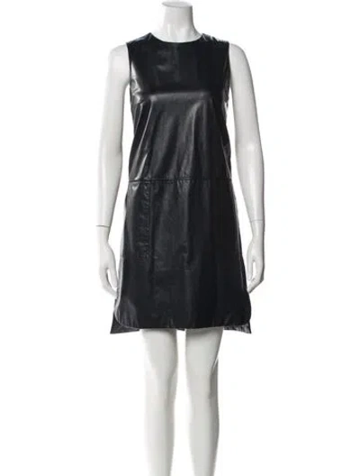 Pre-owned Billy Reid Calfskin Mini Dress In Gray
