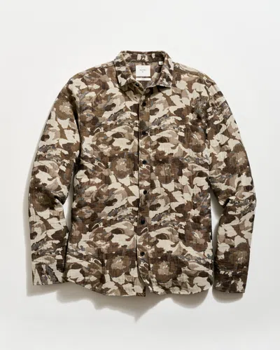 Billy Reid Camellia Jacquard Cedar Shirt In Multi