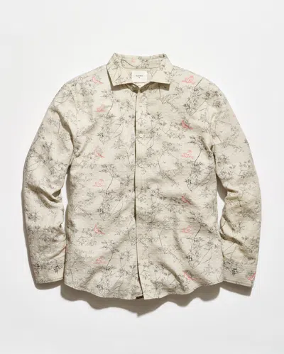 Billy Reid Cardinal Grid Cedar Shirt In White