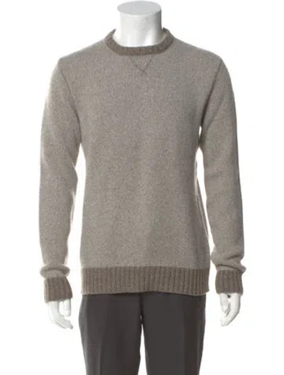 Pre-owned Billy Reid Cashmere Crew Neck Pullover In Gray