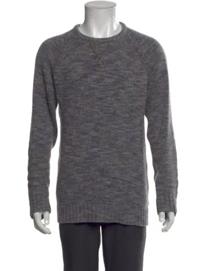 Pre-owned Billy Reid Cashmere Crew Neck Pullover In Gray