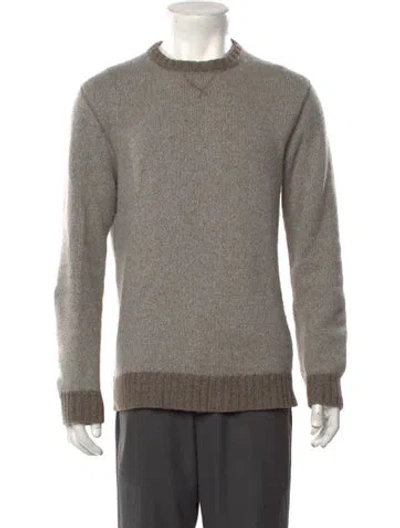 Pre-owned Billy Reid Cashmere Crew Neck Pullover In Gray