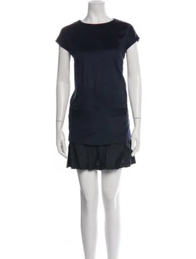 Pre-owned Billy Reid Cashmere Mini Dress In Blue