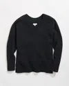 Billy Reid Cashmere Reversible V-neck Sweater In Black