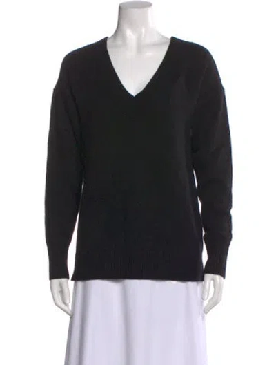 Pre-owned Billy Reid Cashmere V-neck Sweater In Black