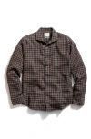 Billy Reid Cedar Bold Plaid Brushed Button-up Shirt In Brown