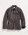 Billy Reid Chambray Chore Jacket In Charcoal