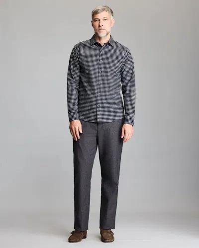 Billy Reid Check Sport Button Down Shirt In Navy In Gray