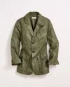 Billy Reid Coated Linen Hacking Jacket In Shadow