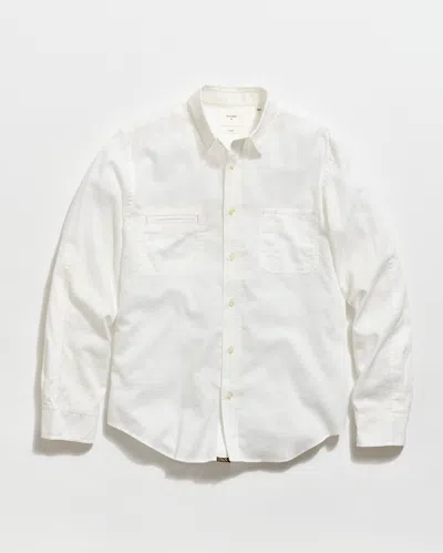 Billy Reid Contrast Stitch Field Shirt In White