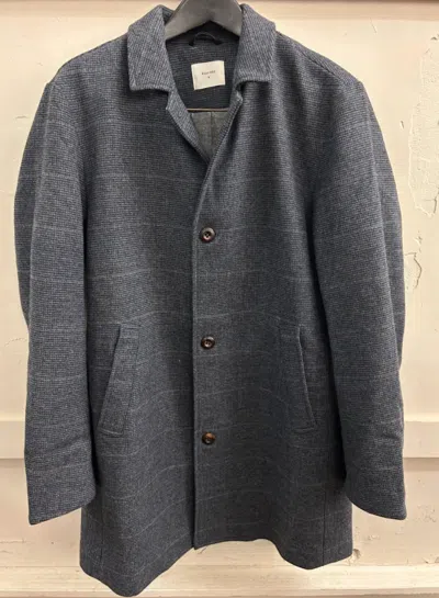 Billy Reid Cooper Overcoat - Navy Multi