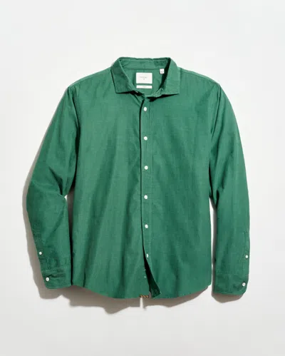 Billy Reid Corduroy Cedar Shirt In Green