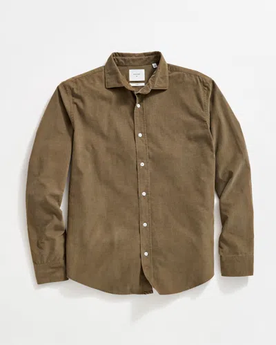 Billy Reid Corduroy Cedar Shirt In Olive