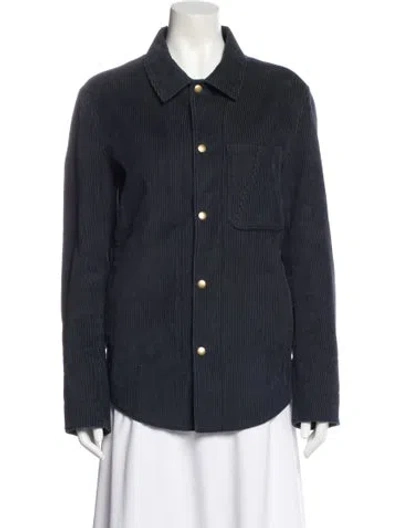 Pre-owned Billy Reid Corduroy Striped Jacket In Blue